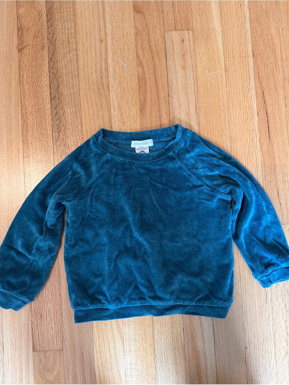 Serendipity Deep Teal Plush Crewneck Sweatshirt for Kids